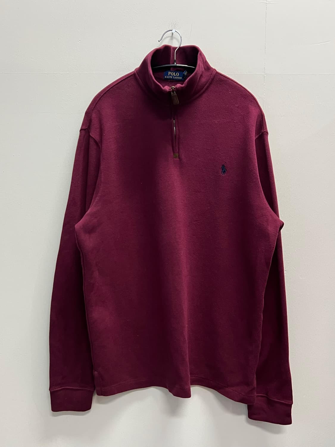 (L) 폴로랄프로렌 하프집 니트 버건디 상품이미지2