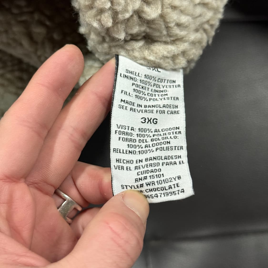 Wrangler 랭글러 빅사이즈 덕 캔버스 쉐르파 워크 자켓 상품이미지6