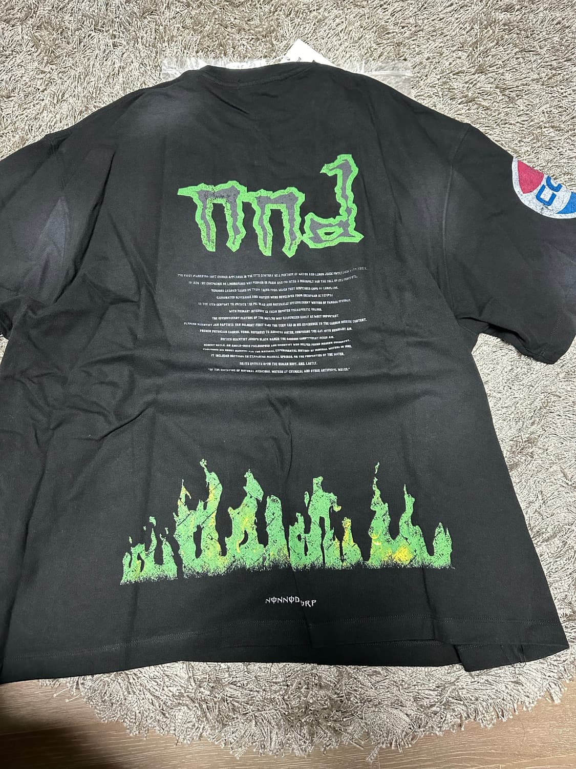 [2] 논노드 소프트 드링크 티셔츠 워시드 블랙 상품이미지6