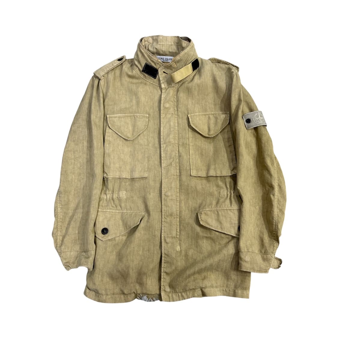 Stone Island 09SS Linen 필드 자켓 화이트 와펜 상품이미지2