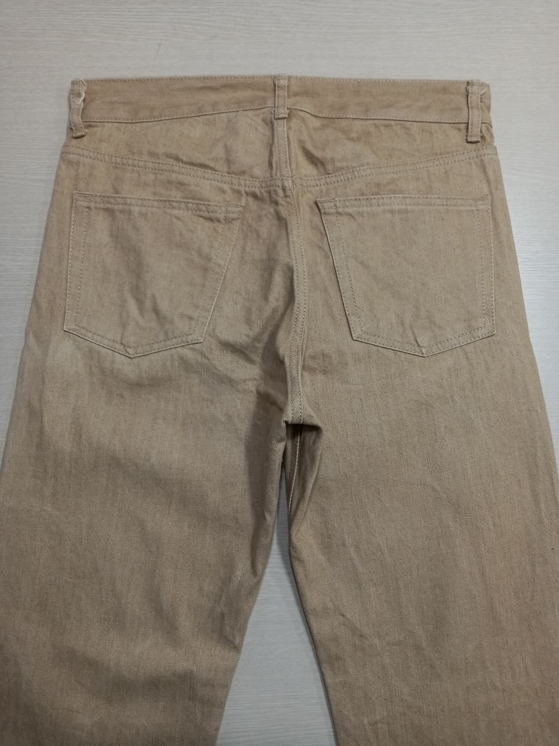 31 새상품 UNIFORM BRIDGE 셀비지 일자진 베이지 31-496 상품이미지4