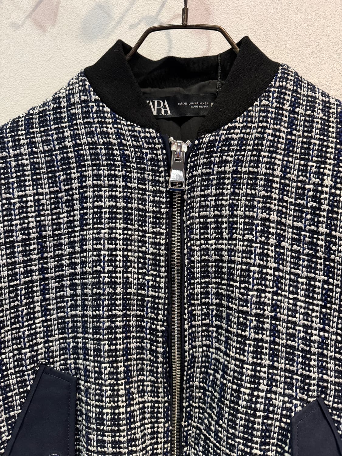 ZARA 트위드 블루종 상품이미지3