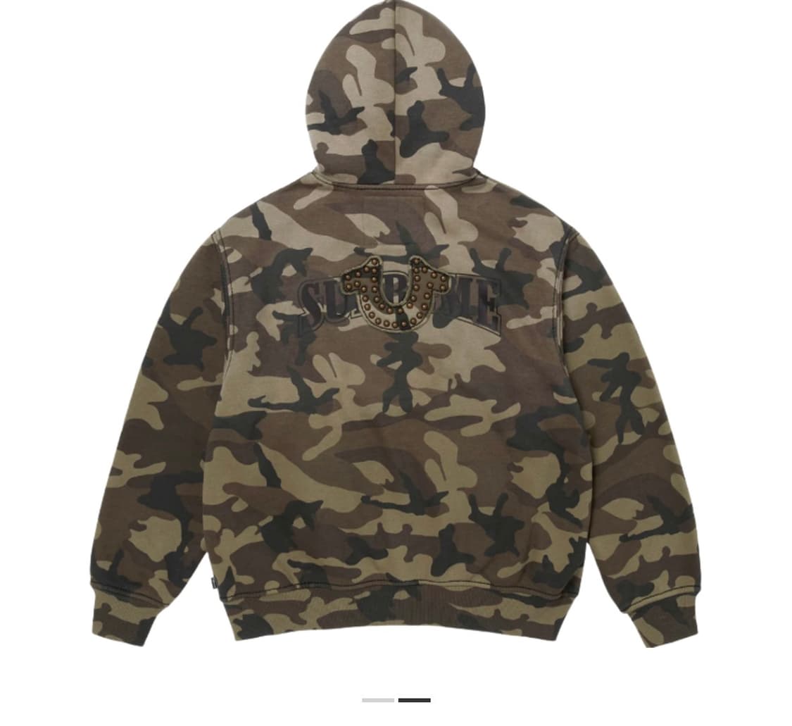 슈프림 x 트루릴리전 집업 후드 스웨트셔츠 브라운 카모 - 25FW 상품이미지2