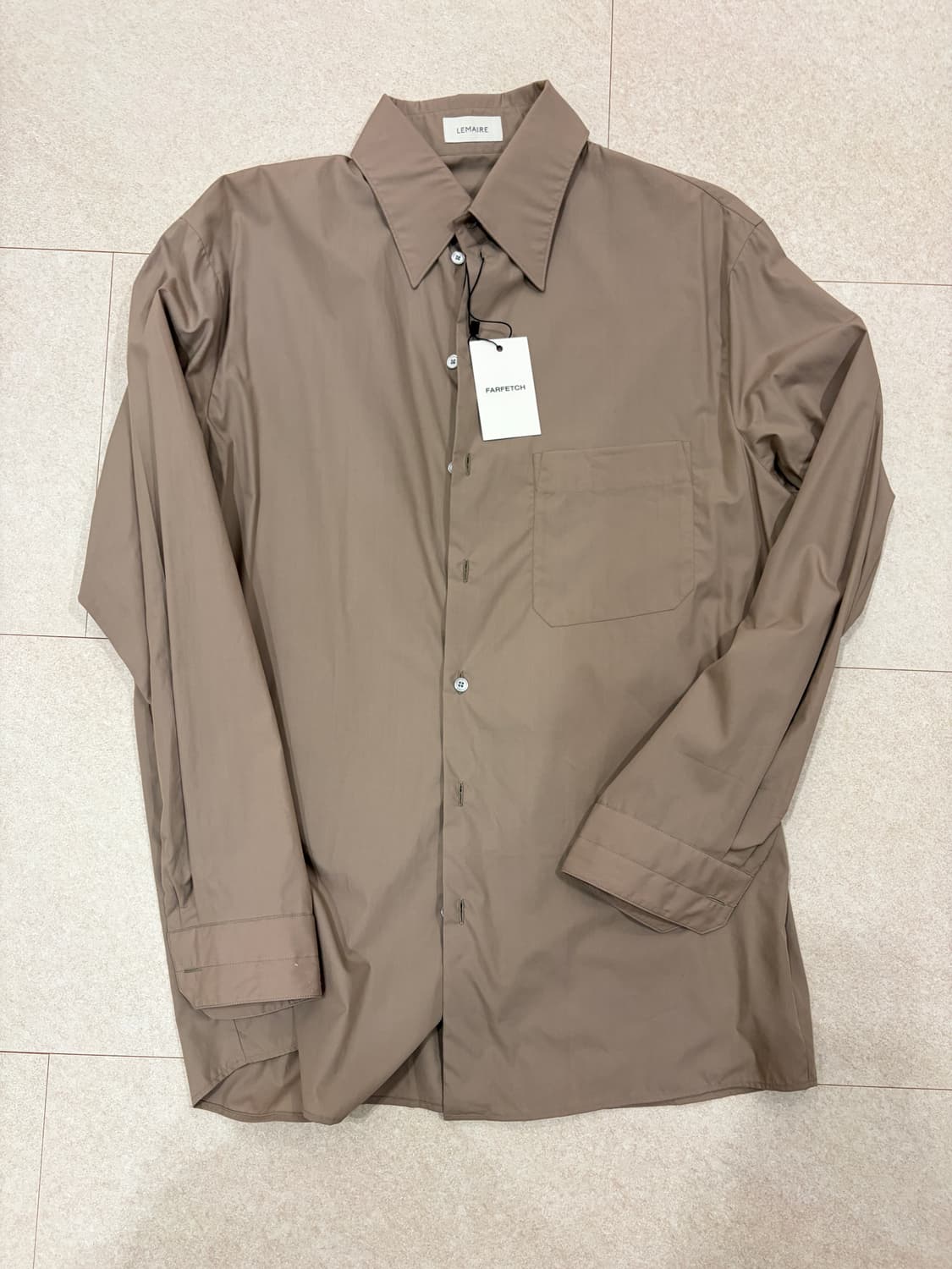(새상품) 르메르 Lemaire 레귤러 셔츠 50 베이지 상품이미지1