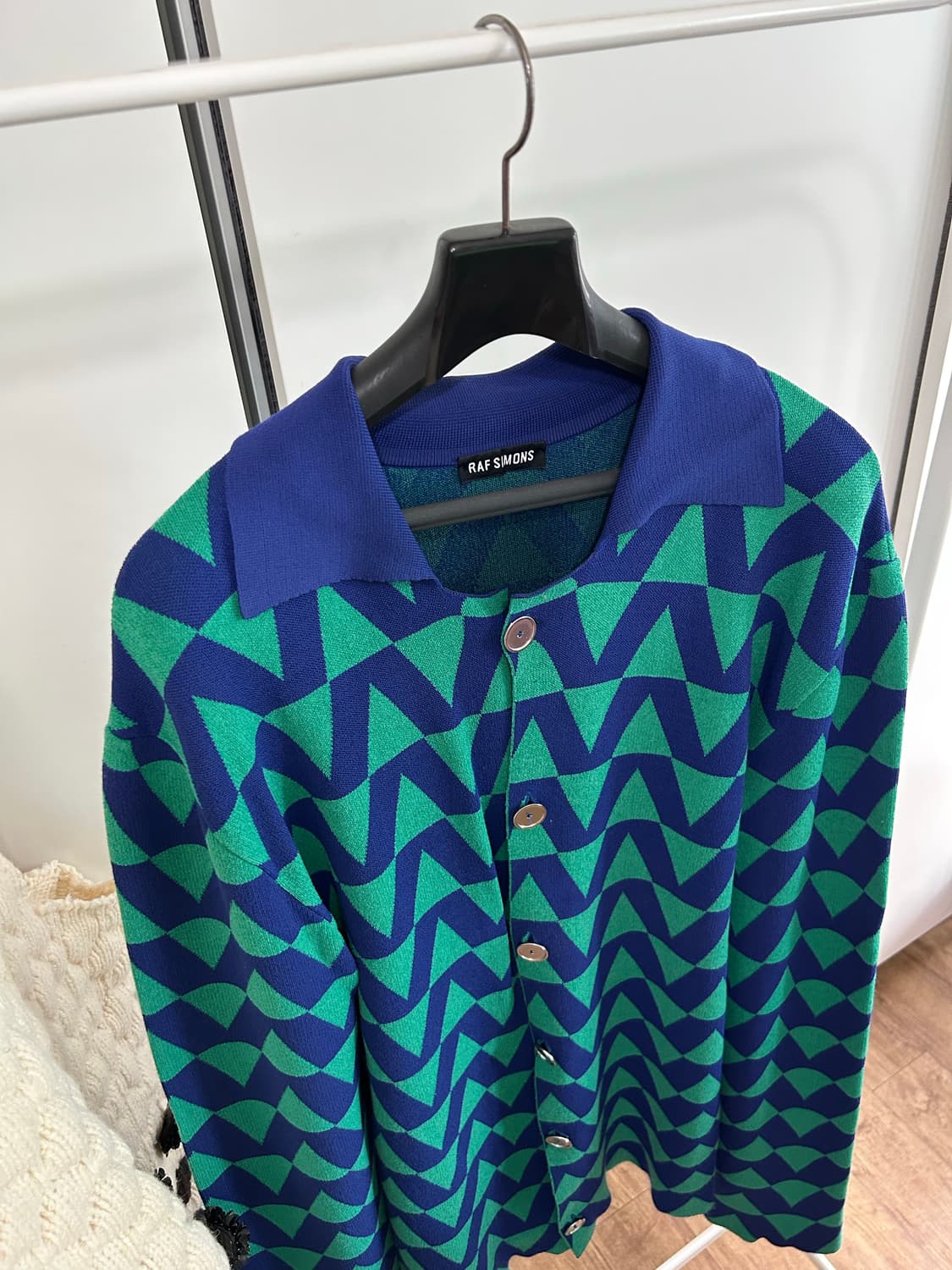 라프시몬스 지오메트리 니트 자켓 상품이미지2