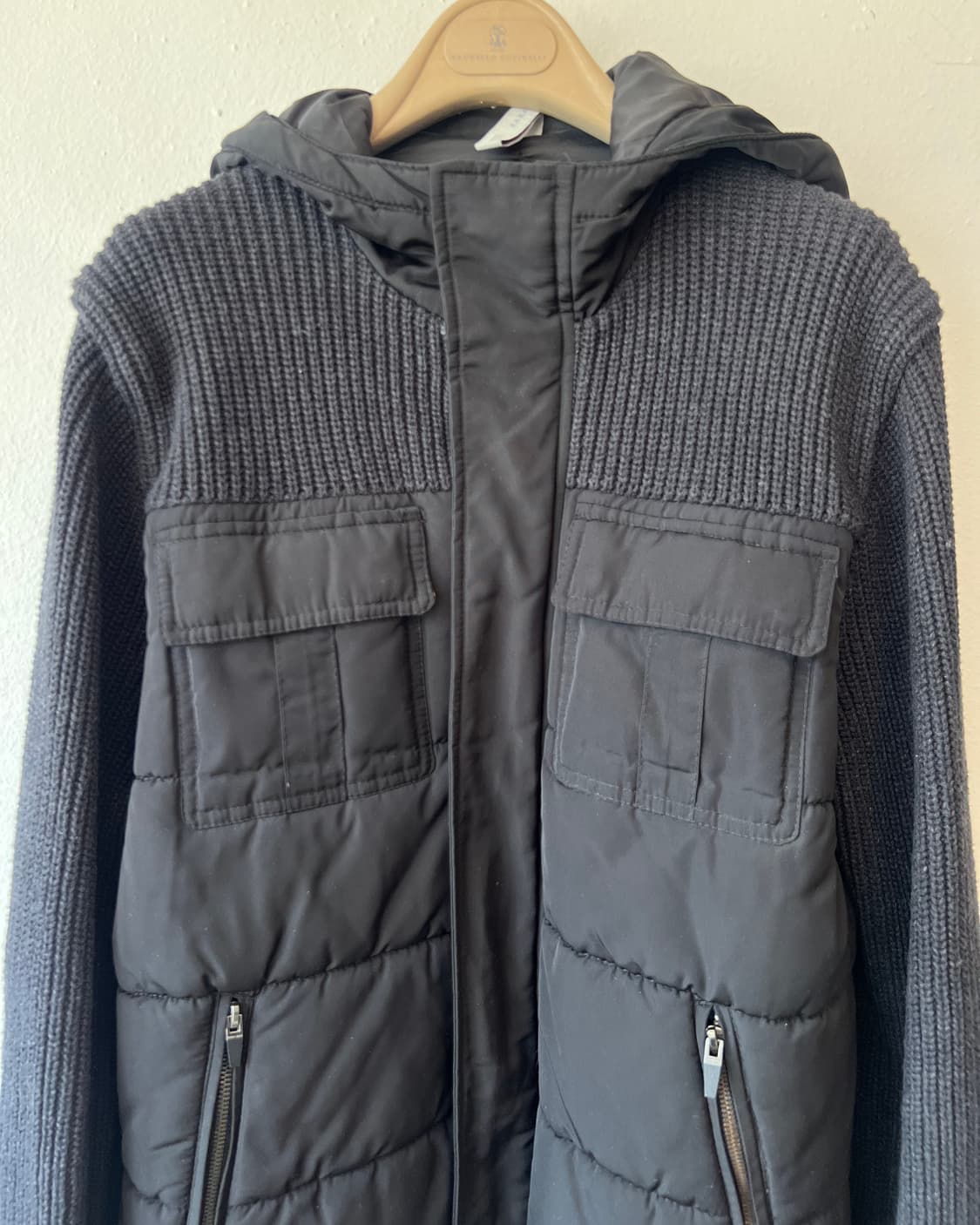 자라 남성 블랙 후드니트점퍼 상품이미지2