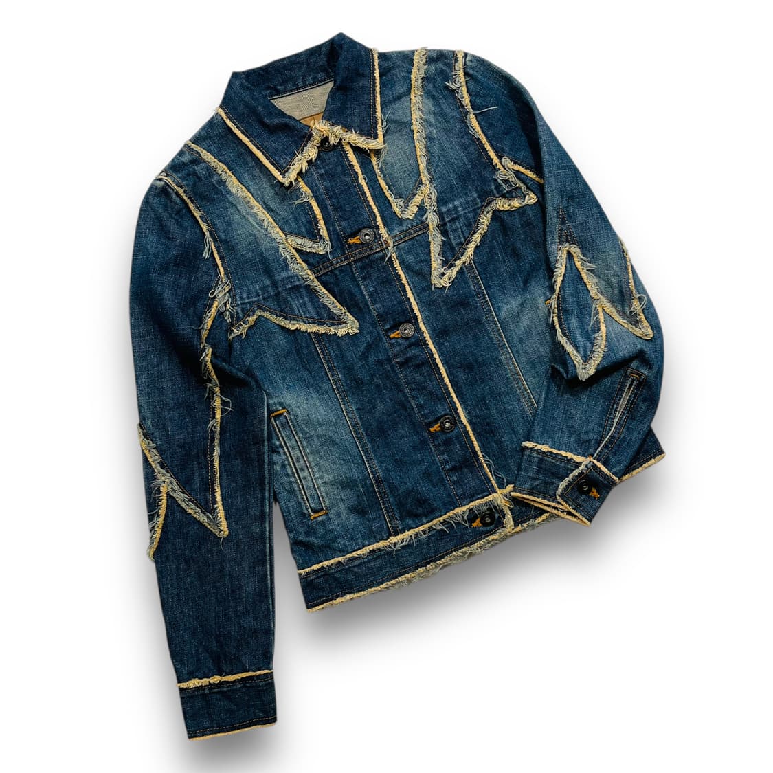 VIVAYOU Destroyed Western Denim Jacket 상품이미지3