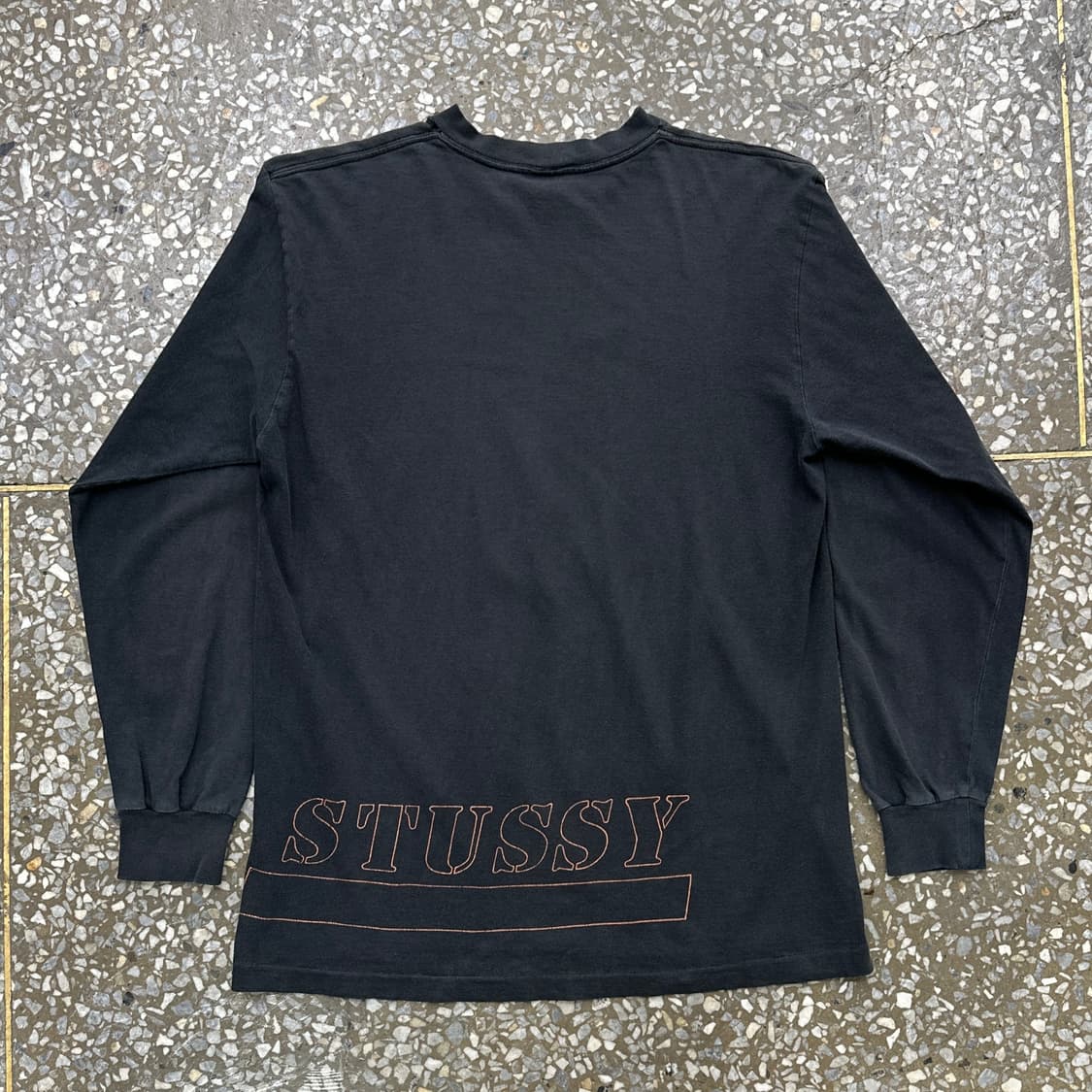 90s USA 올드 스투시 페이디드 롱슬리브 티셔츠 L 상품이미지2