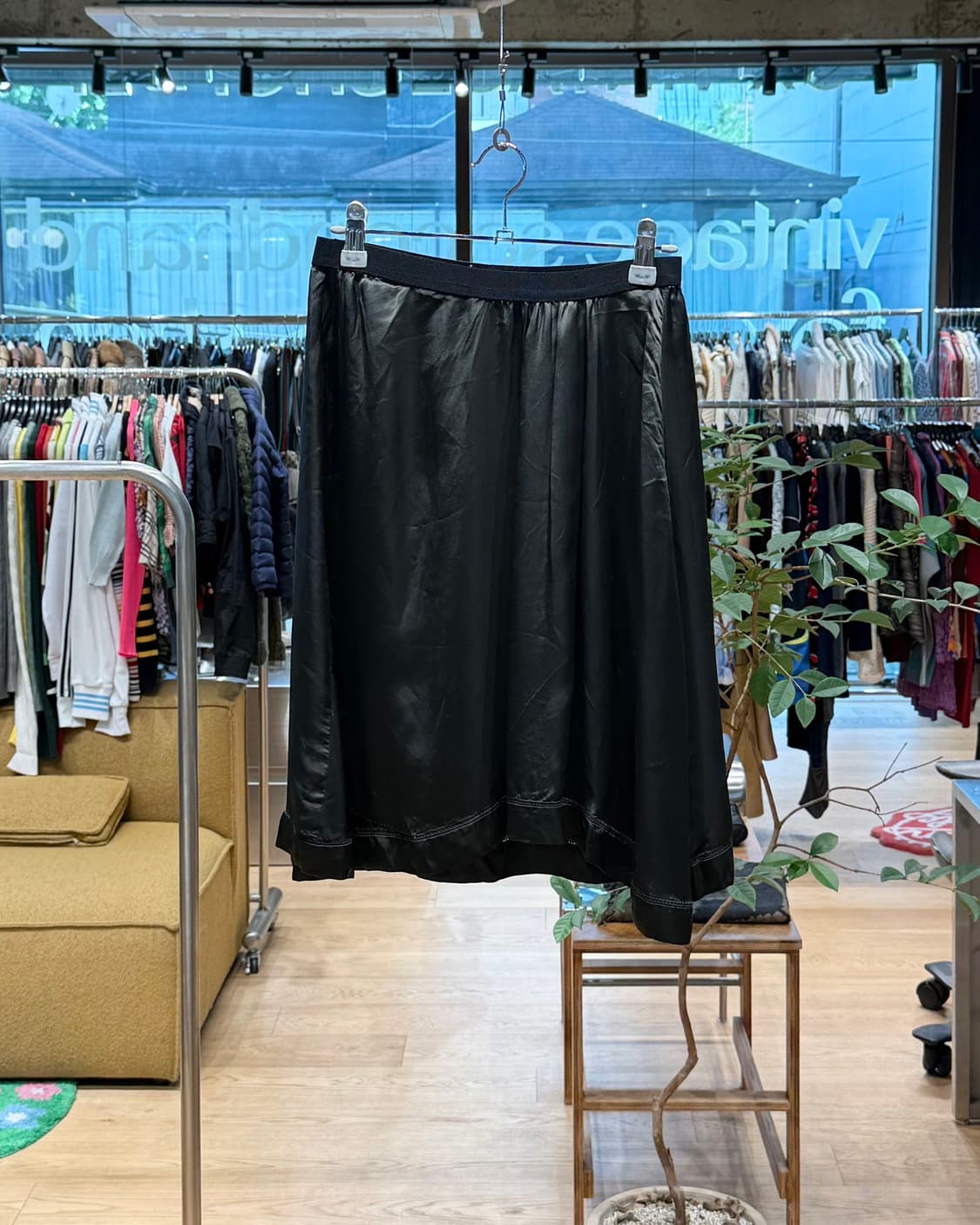 이자벨마랑 카키 비스코스 미디스커트  상품이미지1