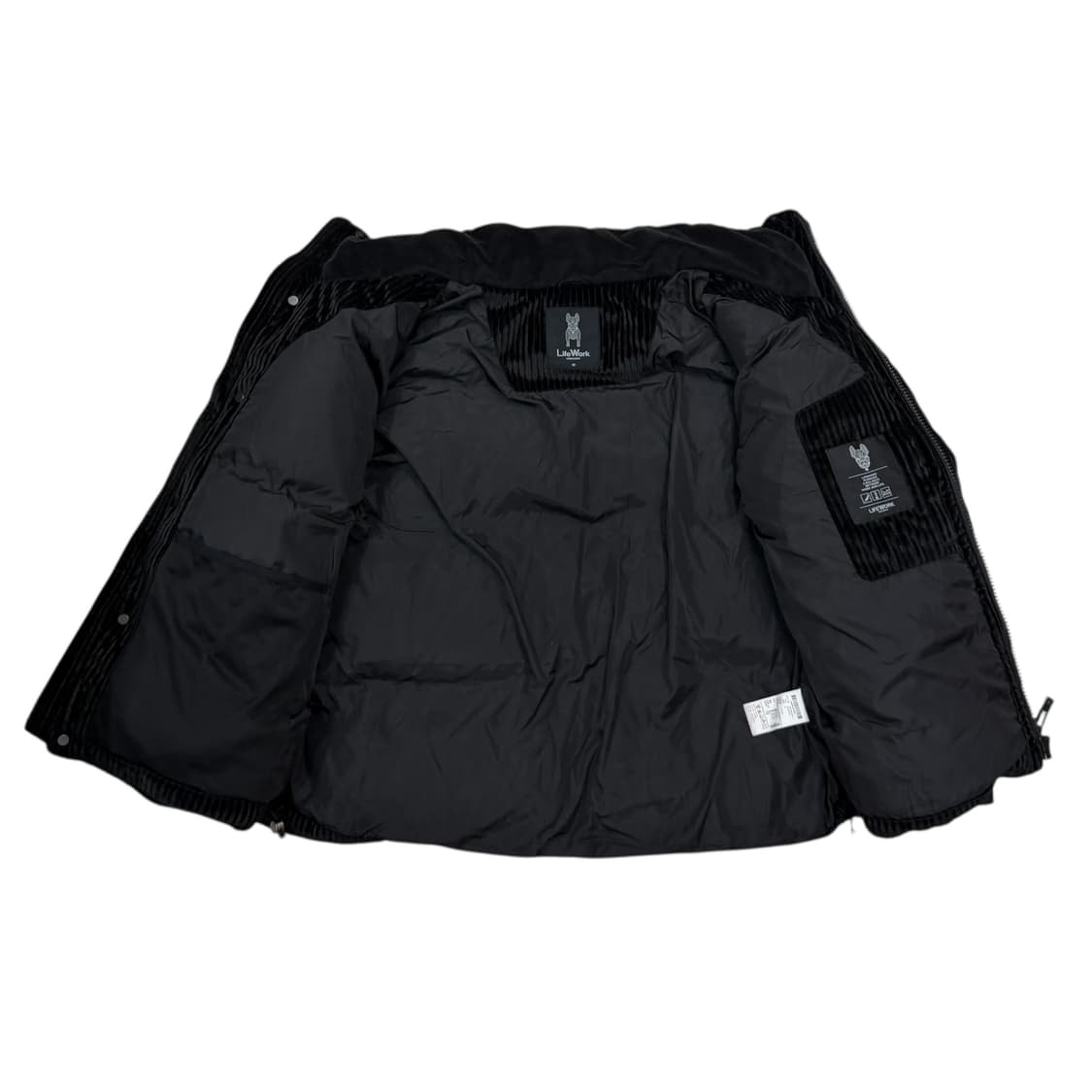 라이프워크 벨벳 코듀로이 헤비 다운 패딩 점퍼 자켓 블랙 M 상품이미지4