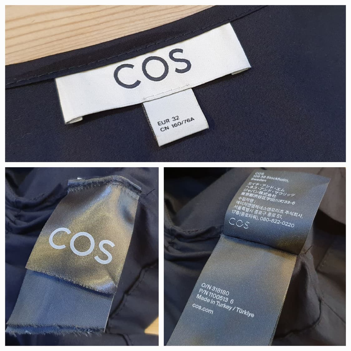 44/슬림55.COS 크롭 브이넥 블라우스  상품이미지7