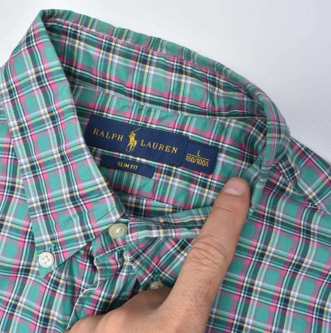 폴로랄프로렌 신형라벨 체크 셔츠 L 상품이미지5