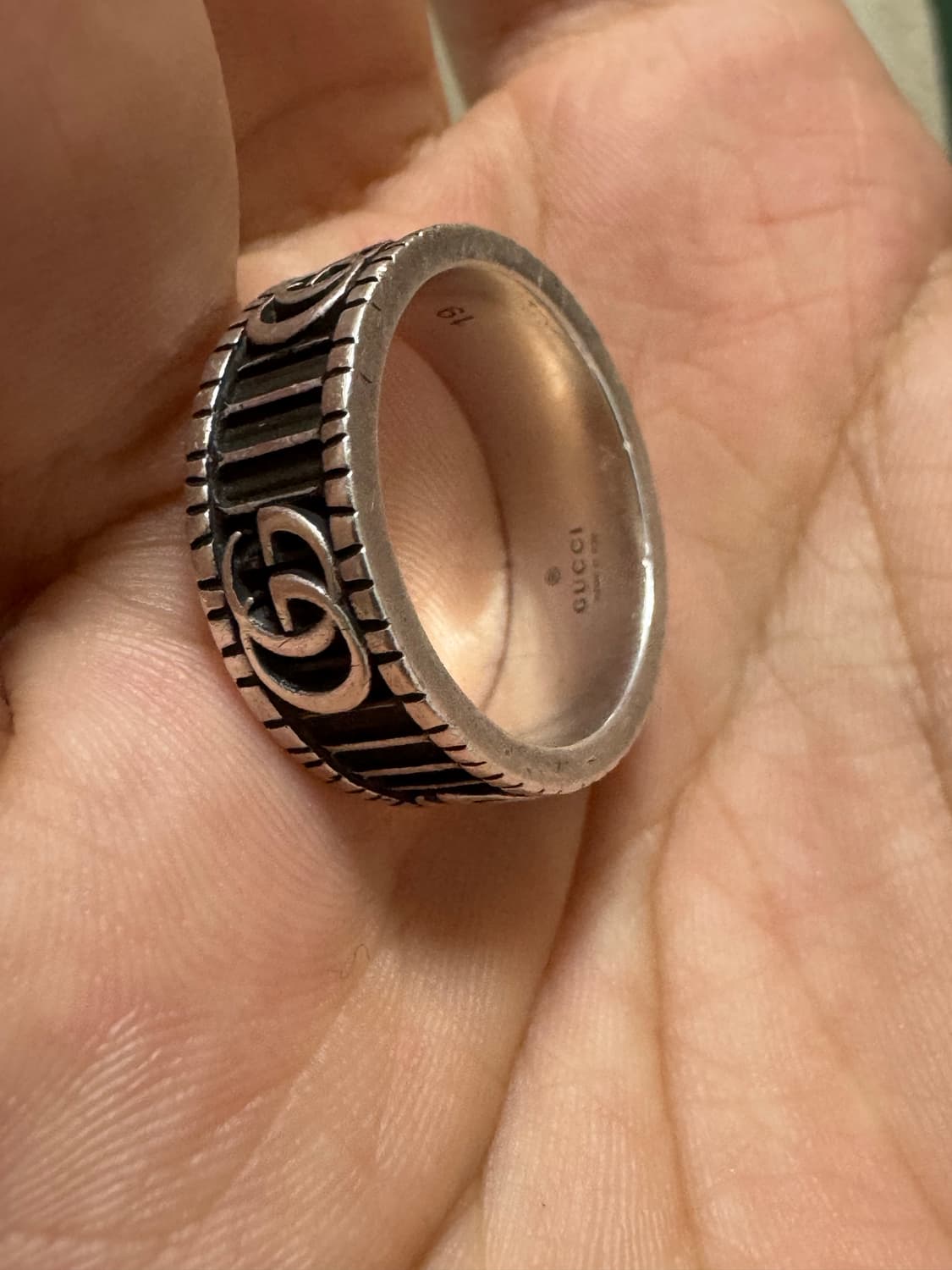 구찌 GG 마몽 더블 G 실버 반지 19호 상품이미지1