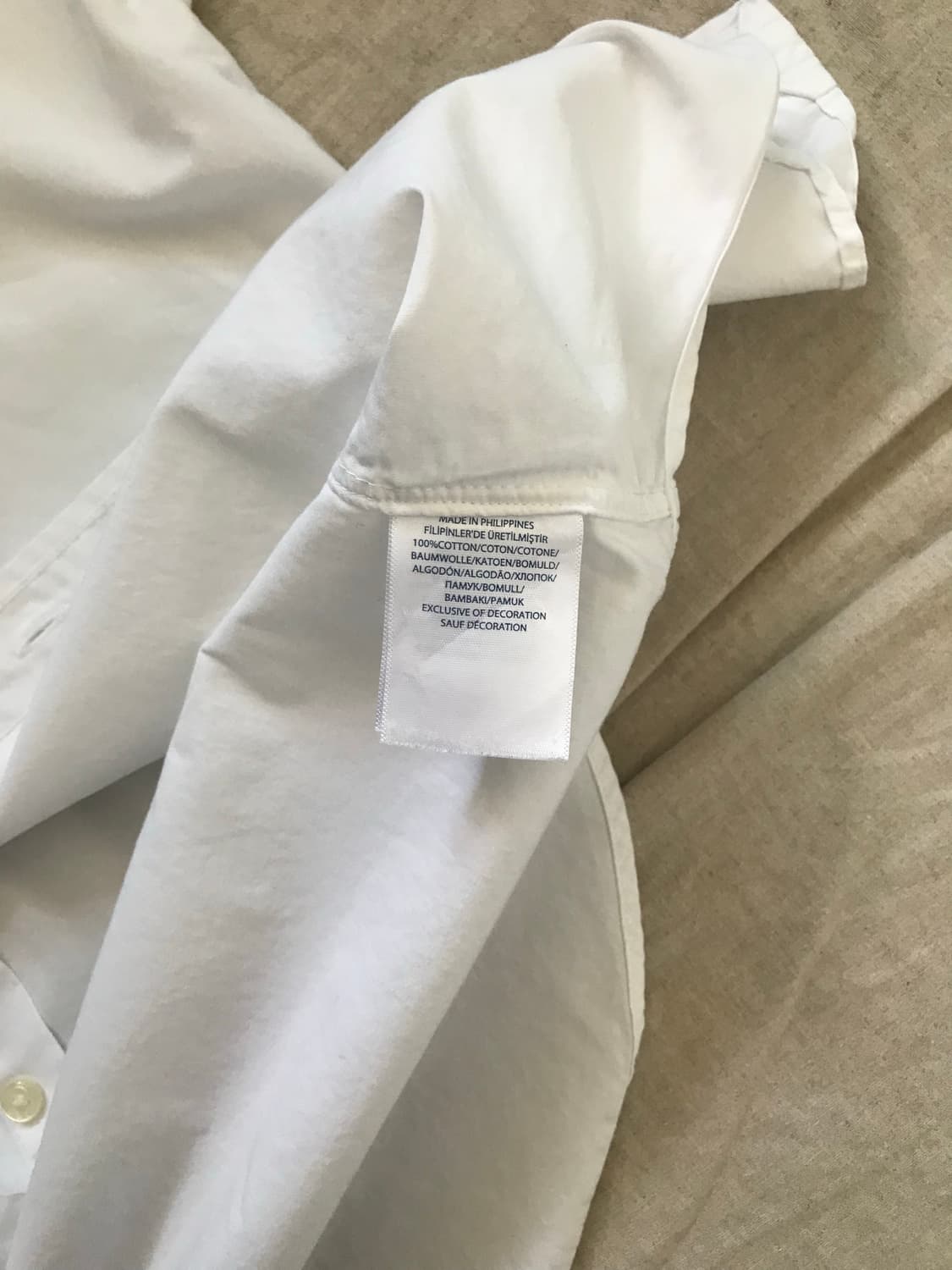 폴로 랄프로렌 포니로고 슬림핏 화이트 반팔 셔츠 상품이미지9