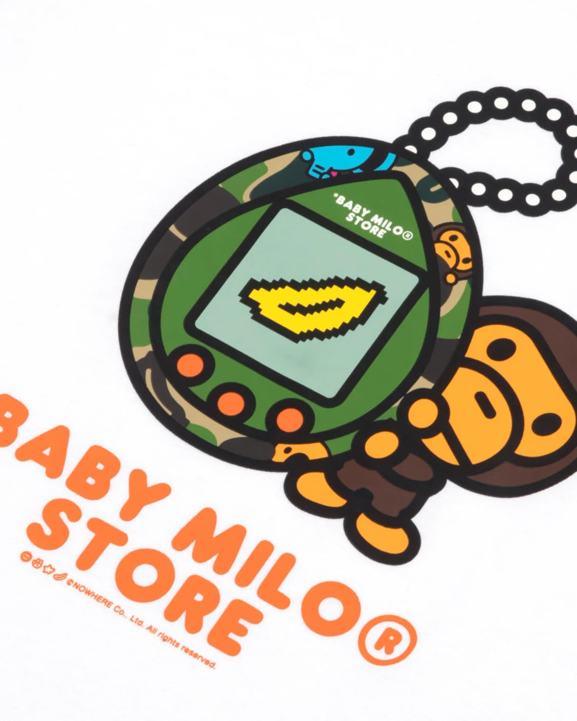 (오더) 베이프 베이비 마일로 26SS 다마고치 반팔 티셔츠 화이트 S 상품이미지3