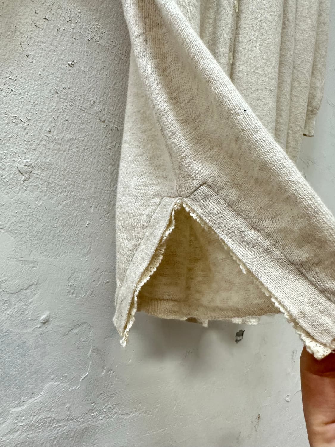 일본빈티지 버튼 후디 가디건 코튼 100% 레이어드 원피스 상품이미지3