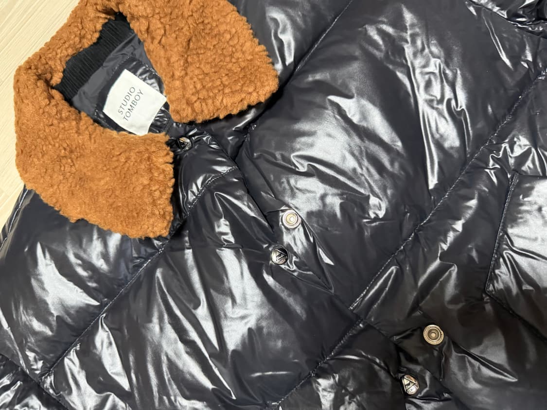 스튜디오 톰보이 블랙 카라 패딩 점퍼 상품이미지4