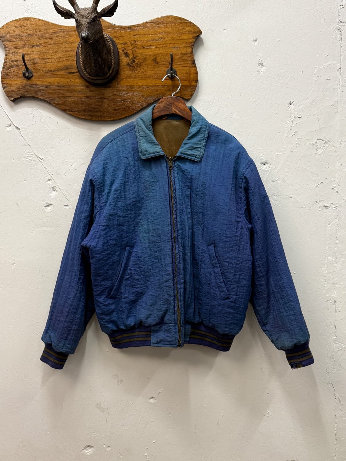 L) Reversible Vintage Zip Bomber Jacket 상품이미지2
