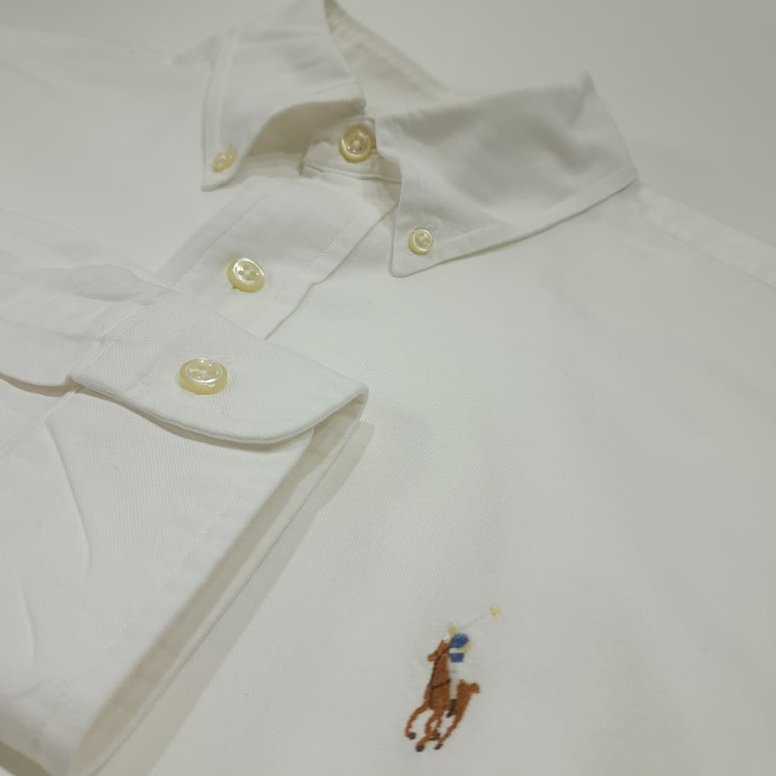 CL476 L 폴로 00s 코튼 옥스포드 멀티포니 화이트 셔츠 남방 상품이미지4