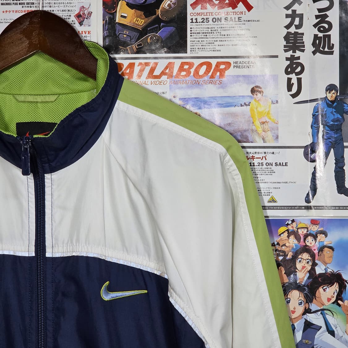 나이키 올드스쿨 그린 네이비 배색 바람막이 상품이미지3