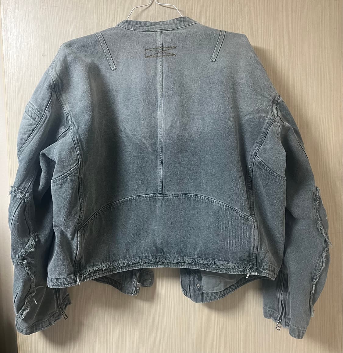 [제니 정국 착용] 코스트퍼킬로 v3 데님 모터 자켓 XL 아이스 그레이 상품이미지2