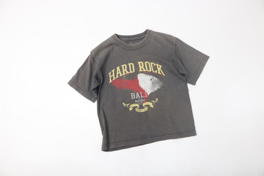 하드락 카페 발리 빈티지 페이디드 차콜 그래픽 반팔 티셔츠 (S) 상품이미지1