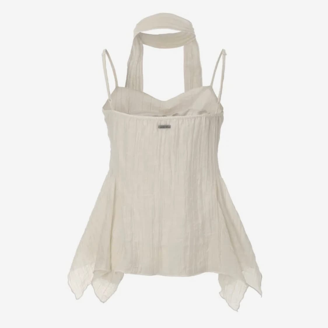 새상품 카키포인트 Ethnic Scarf Top ivory 에스닉 스카프 상품이미지3