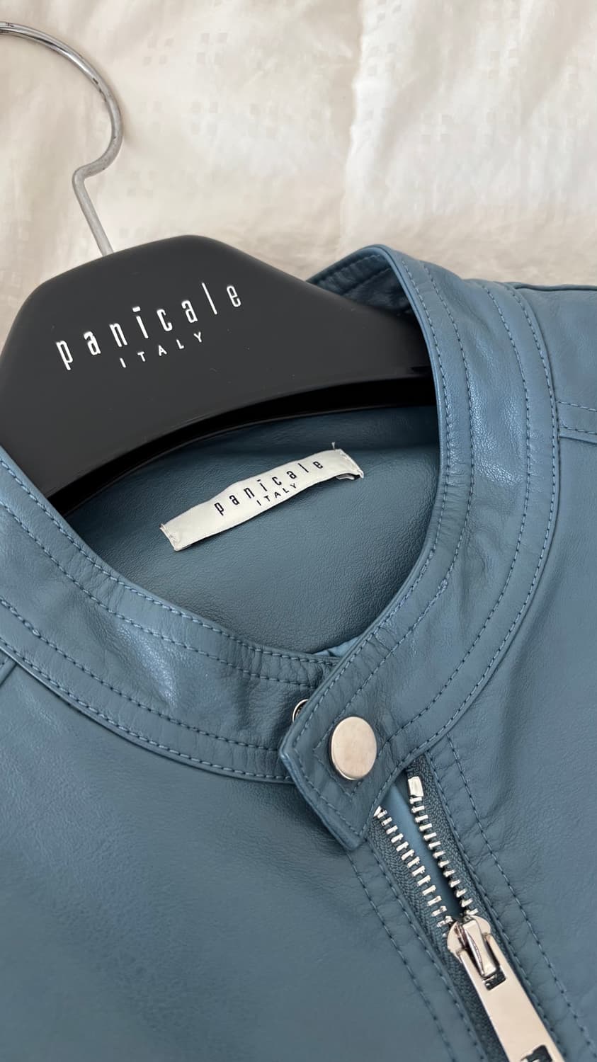 (새제품) 빠니깔레(Panicale) 레더 블루종 점퍼 52 블루 상품이미지3