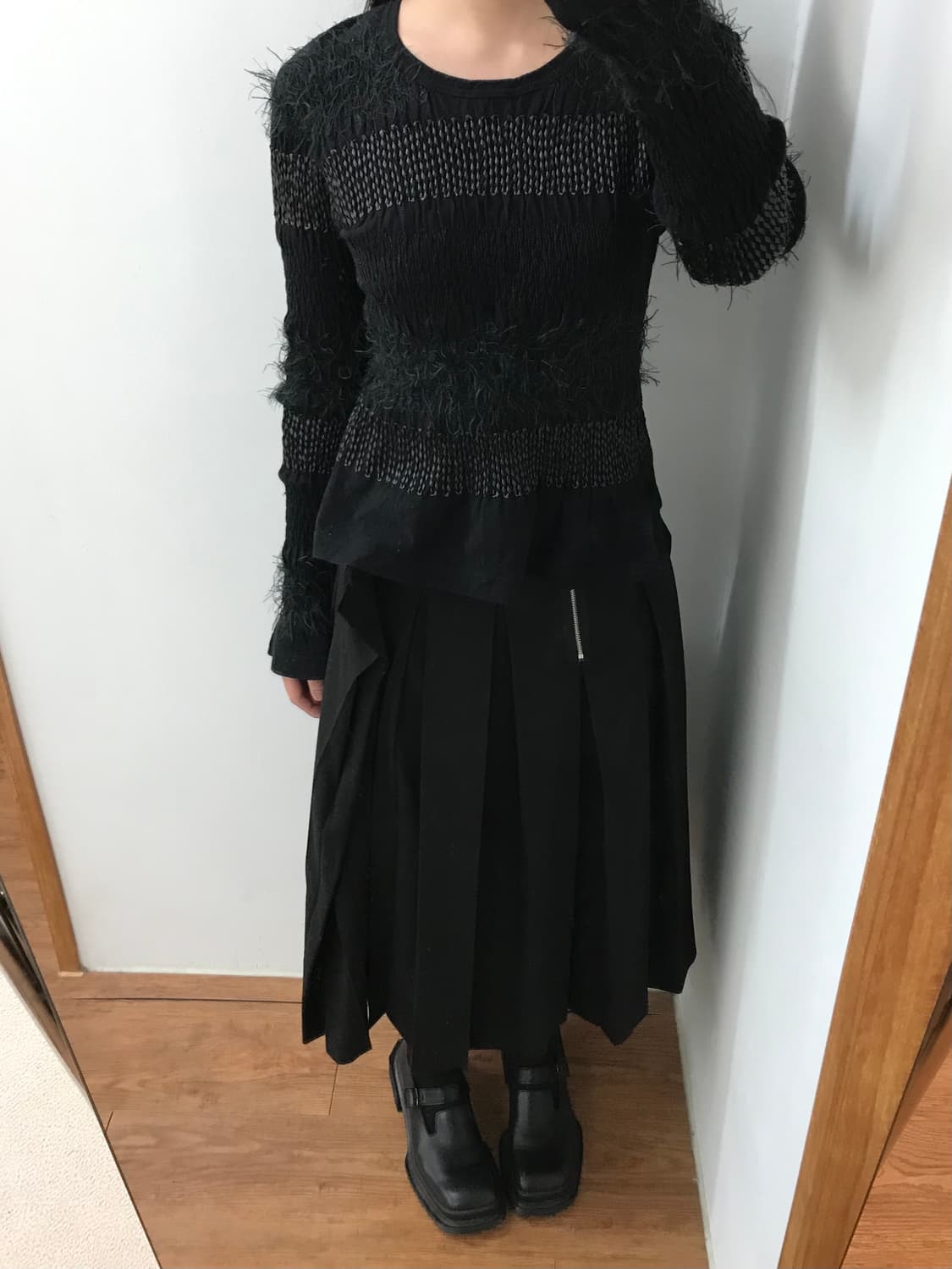 noir kei ninomiya sawing shirring knit 상품이미지4