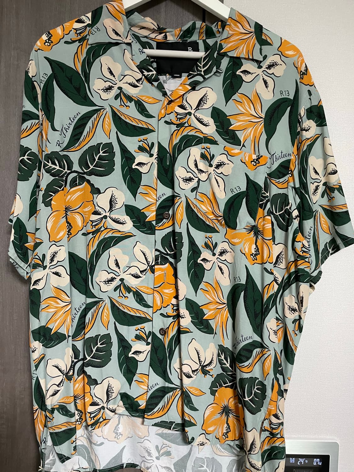 R13 플로럴 반팔 셔츠 L 상품이미지1