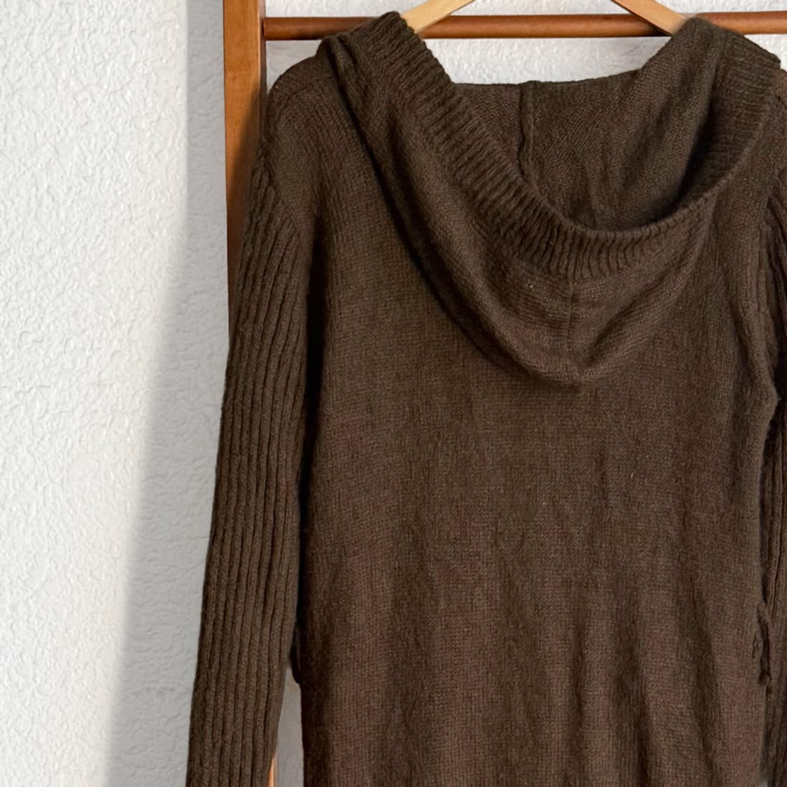 모헤어 코코아 롱후드 가디건 상품이미지7