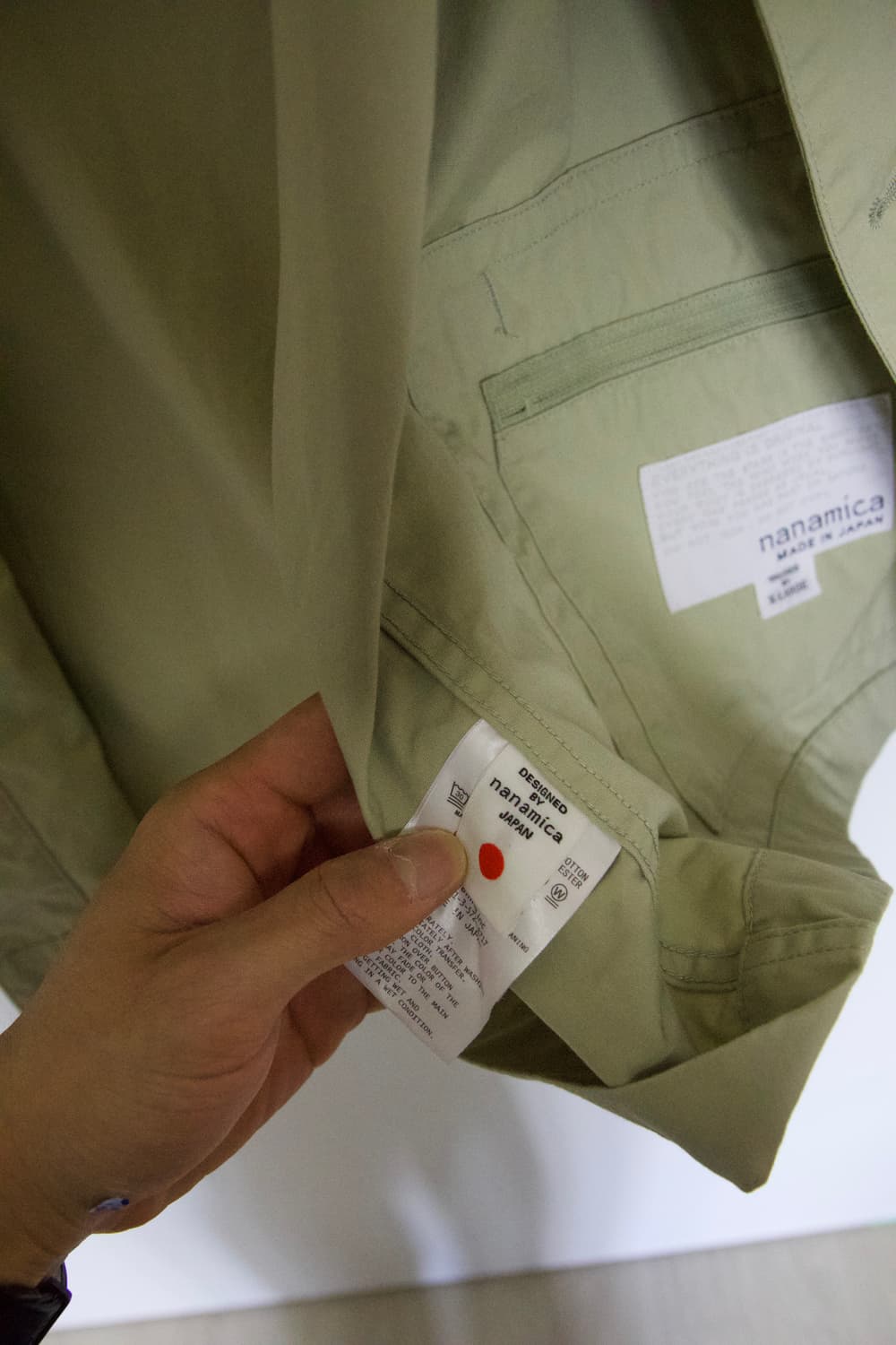 (새상품)나나미카 밴드칼라 셔츠 자켓 라이트그린 XL 상품이미지5