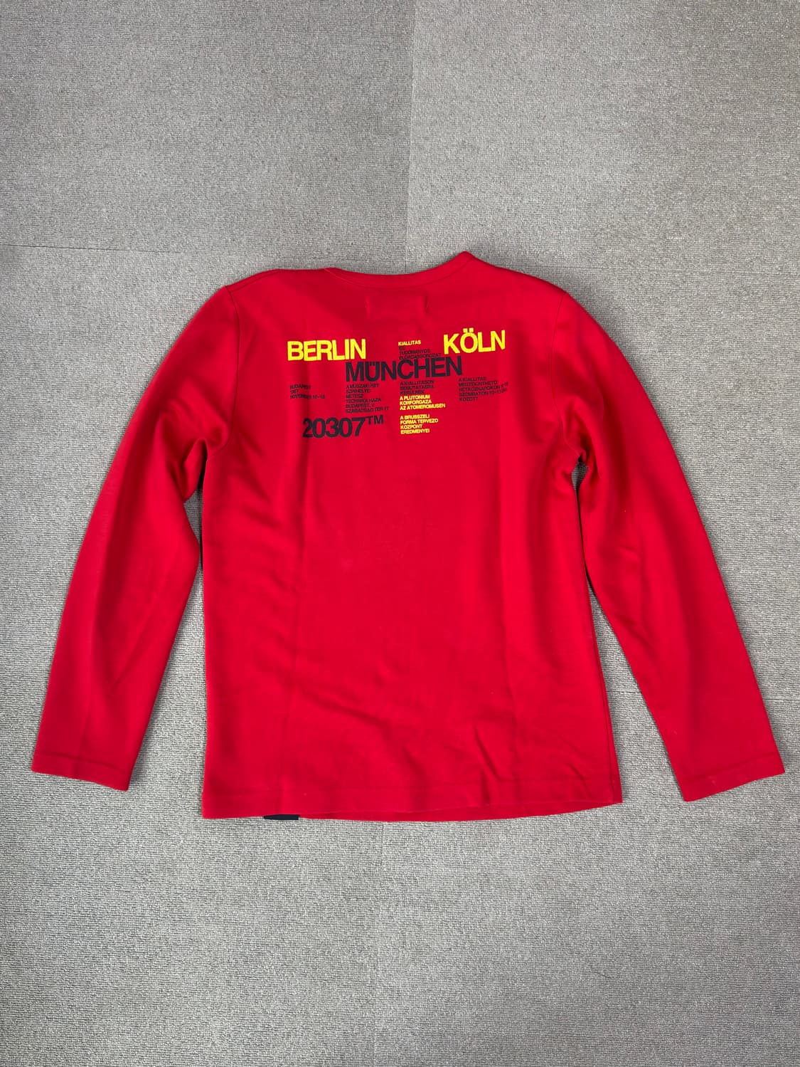 그라니프 20307 레드 타이포 그래픽 긴팔 티셔츠 상품이미지4