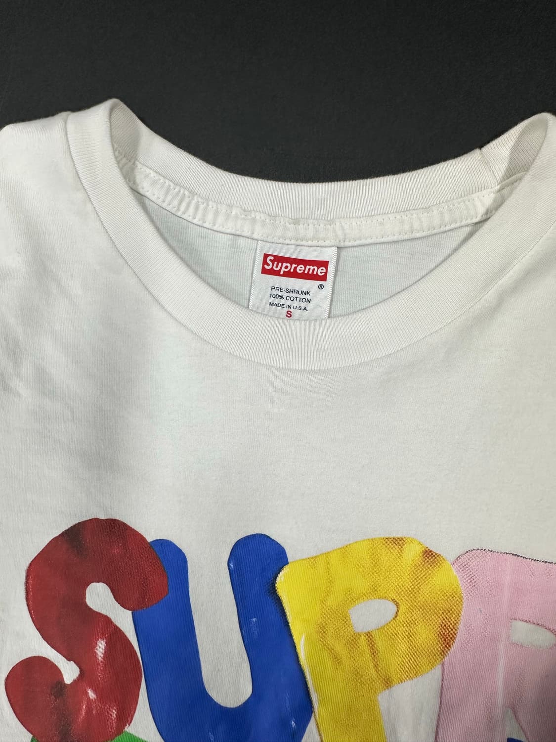 슈프림 20FW 벌룬 반팔 티셔츠 화이트 상품이미지4