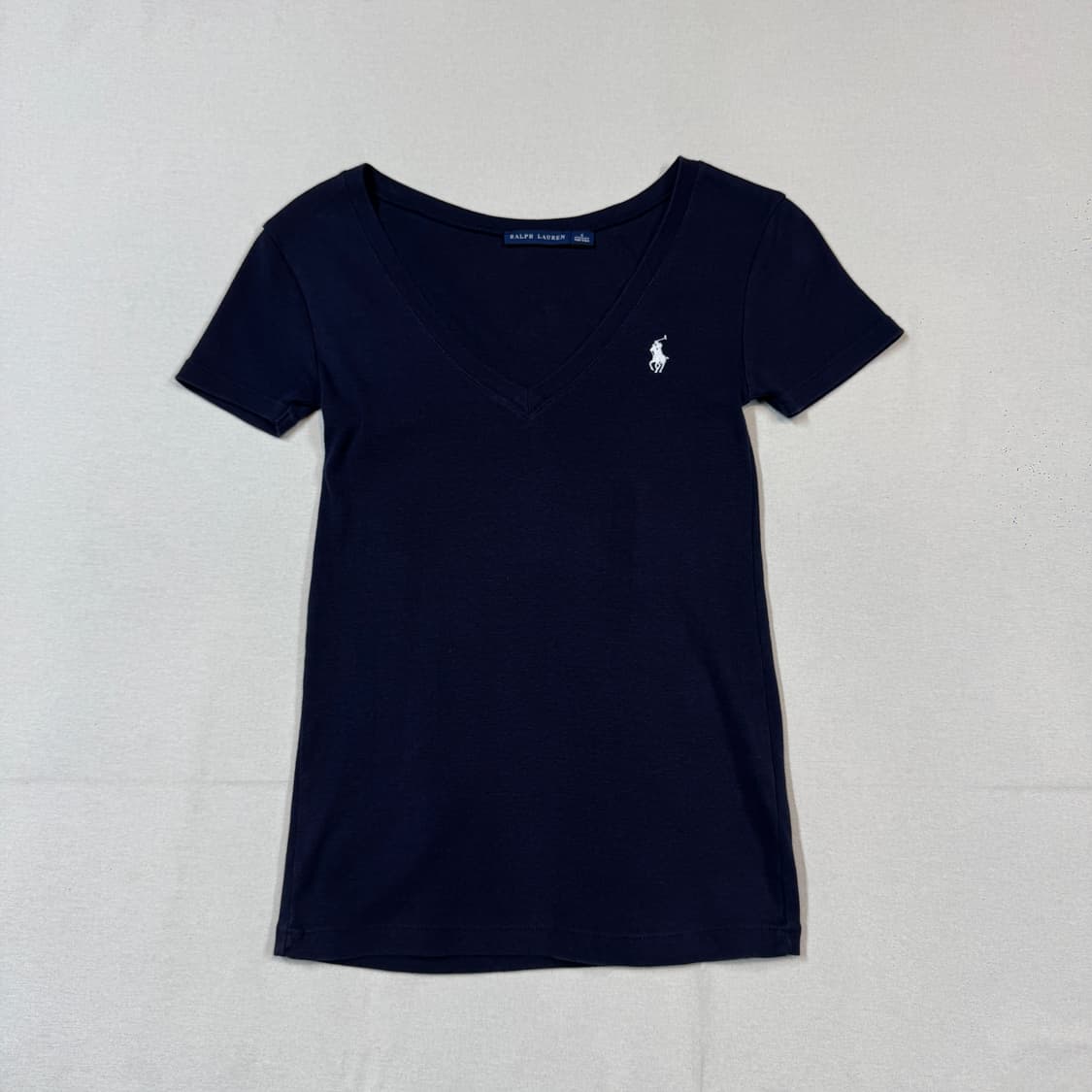 S) 폴로 랄프로렌 네이비 브이넥 반팔 티셔츠 상품이미지1