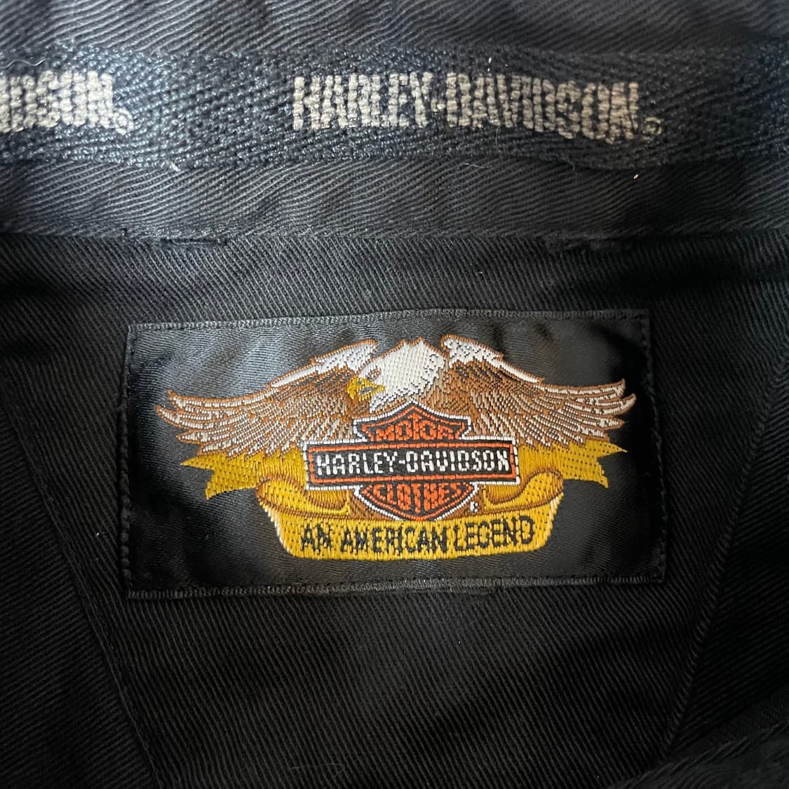 할리데이비슨 사이드로고 투포켓 블랙 버튼 셔츠 상품이미지4