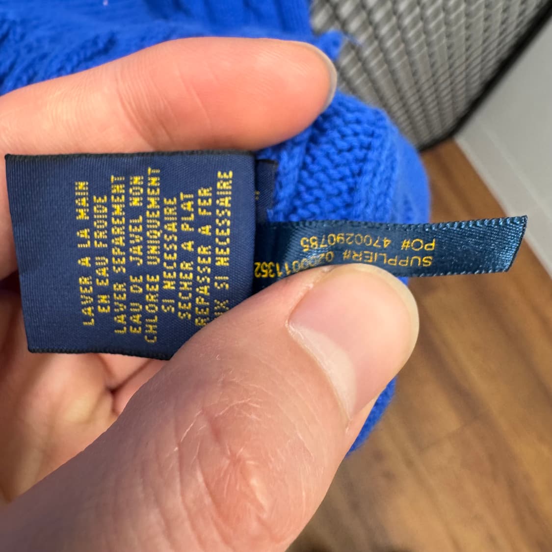 폴로 랄프로렌 케이블 니트 가디건 레드 포니 포인트 블루 상품이미지7