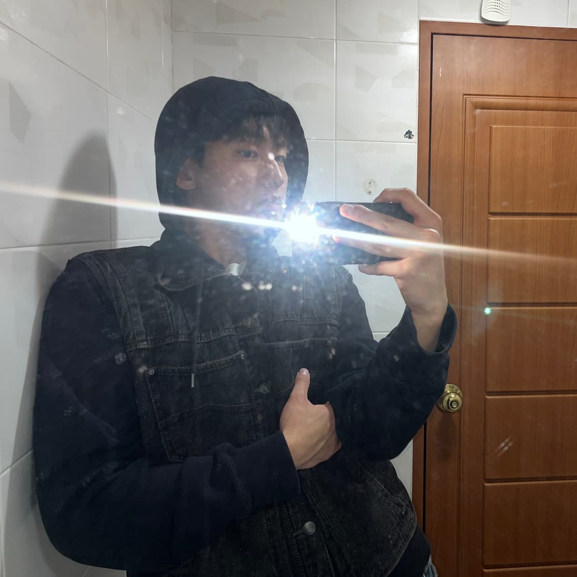 아르마니 익스체인지 데님 후드집업 레이어드 자켓 상품이미지1
