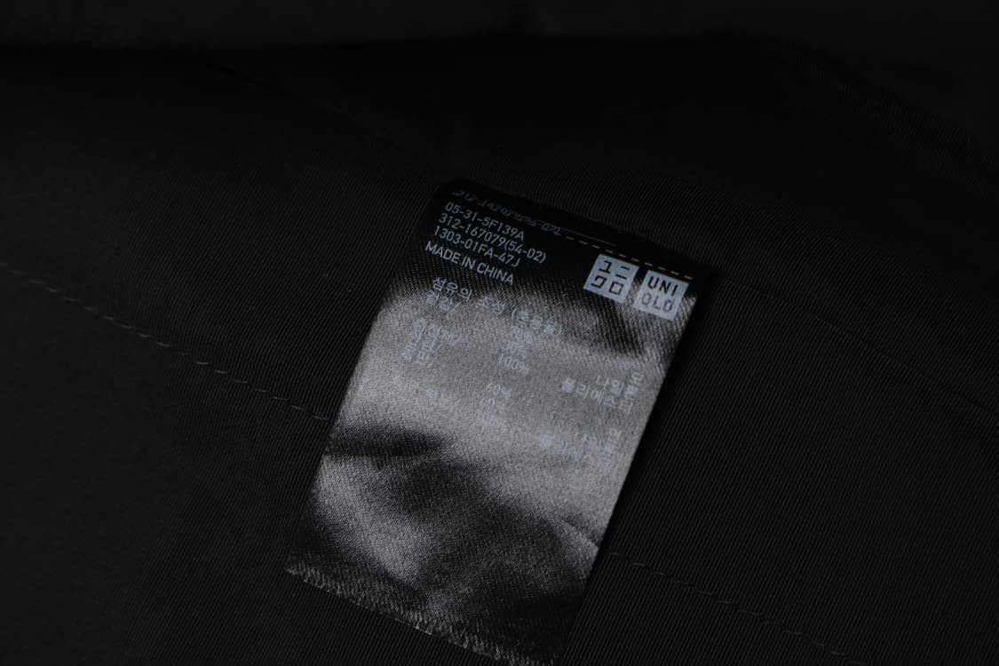 [L] 유니클로 x 르메르 미니멀 블랙 울 후드코트 상품이미지5