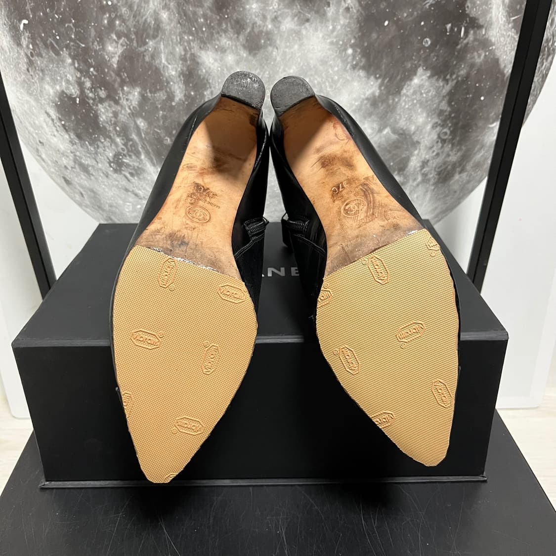 정품 37) 샤넬 CC 금장 로고 앵클 부츠 235~240 상품이미지6