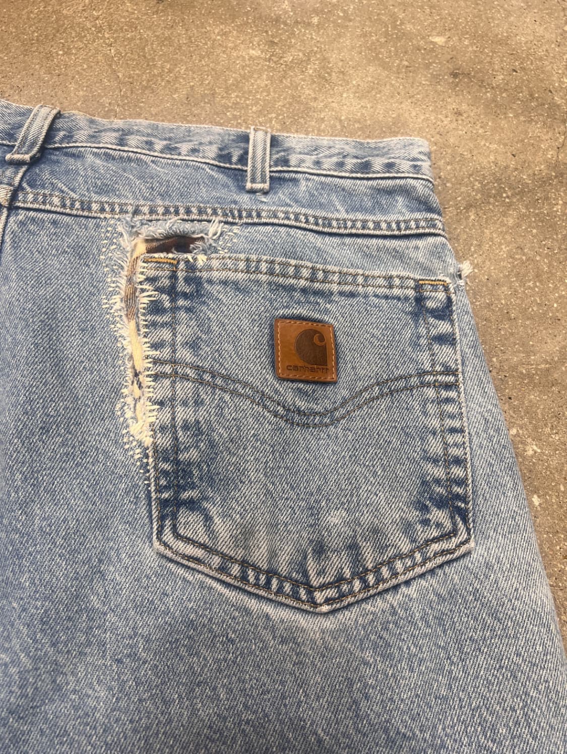 칼하트 데님팬츠 워크팬츠 더블니 b73 b17 b18 상품이미지7