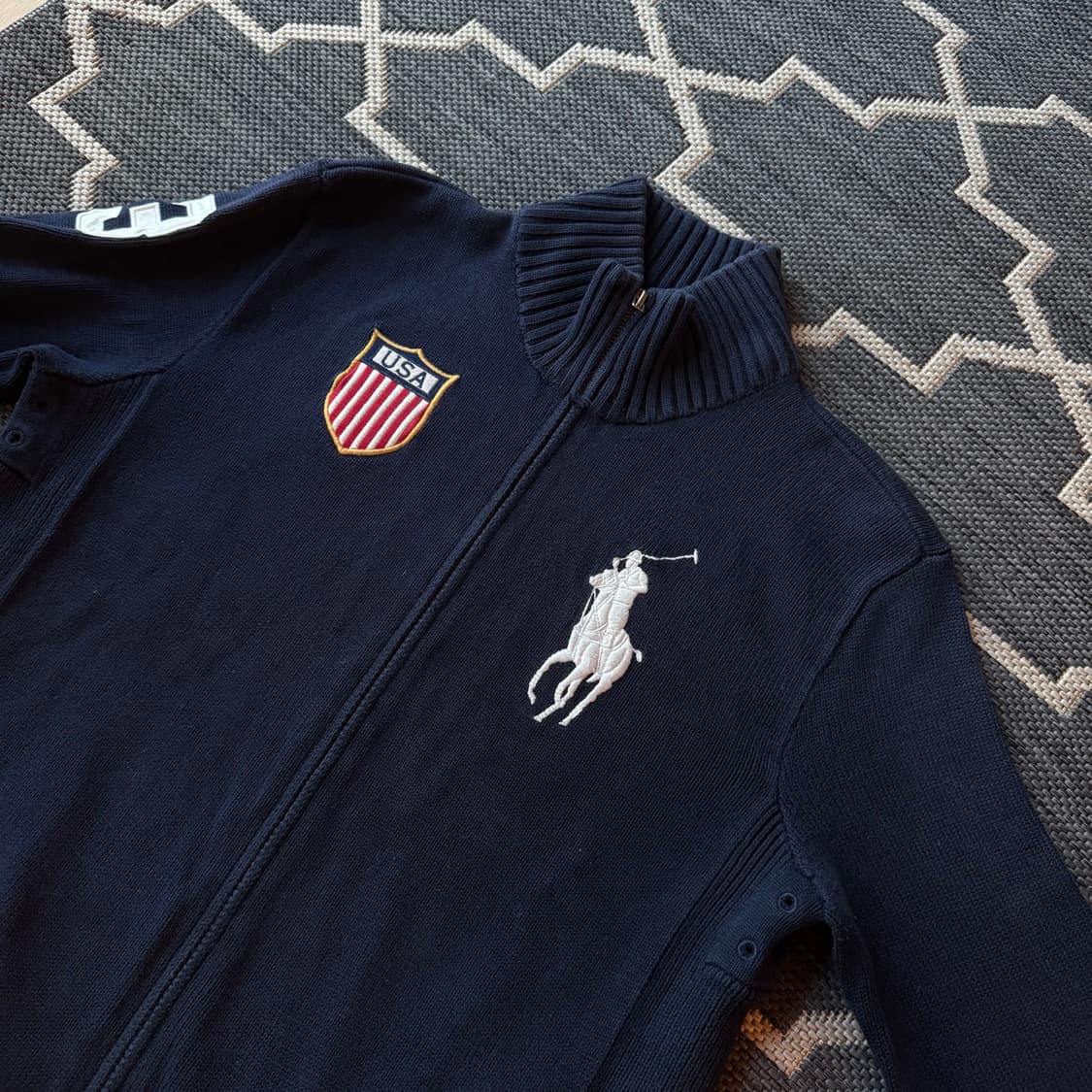 폴로 랄프로렌 빅포니 USA 니트 집업 상품이미지1