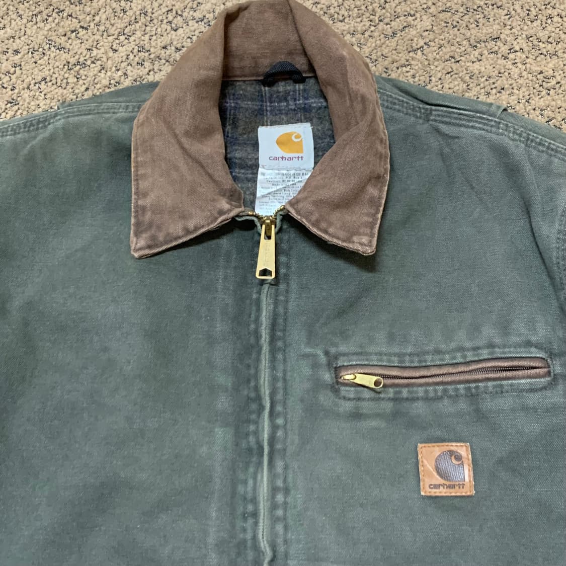 칼하트 디트로이트 자켓 j97 MOS 모스그린 (S) 상품이미지2