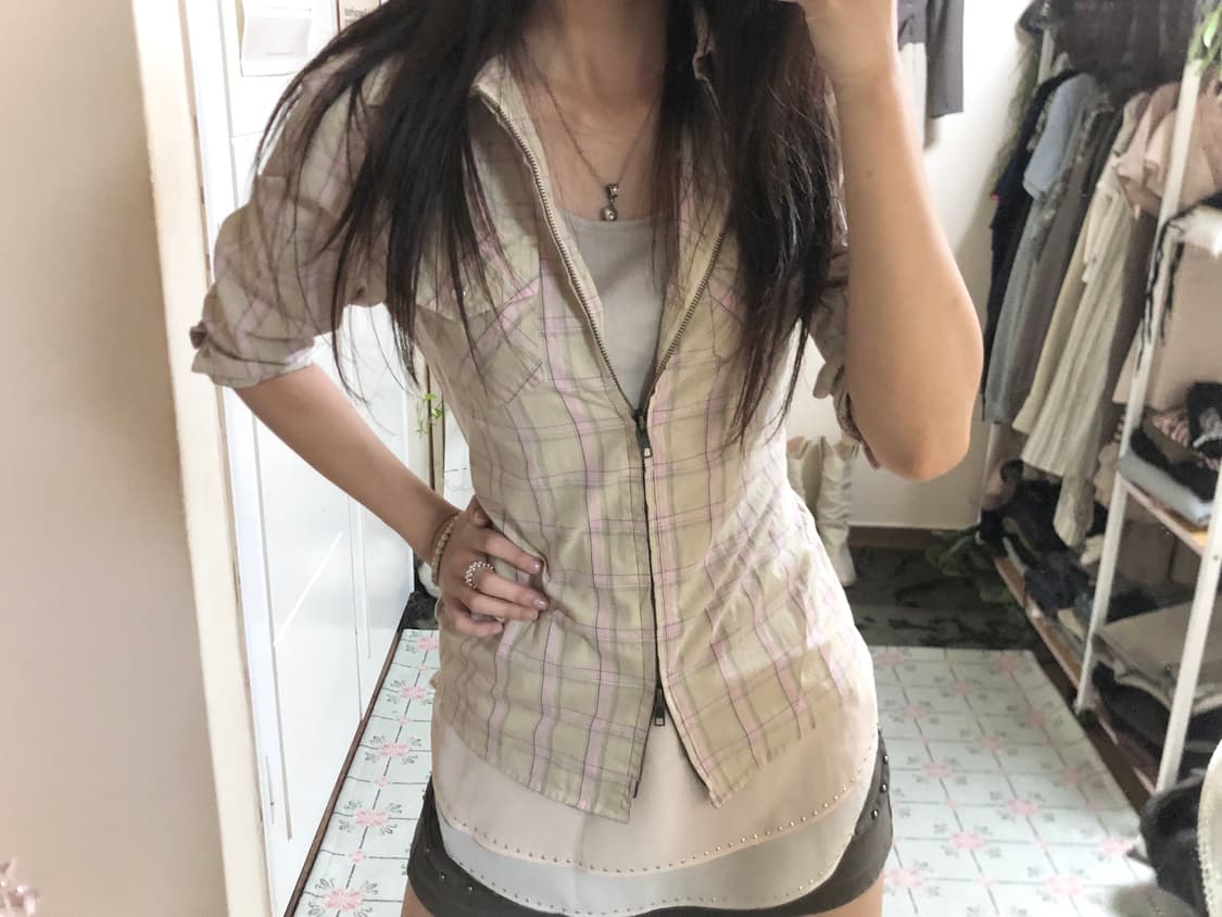 체크 셔츠 자켓 상품이미지4