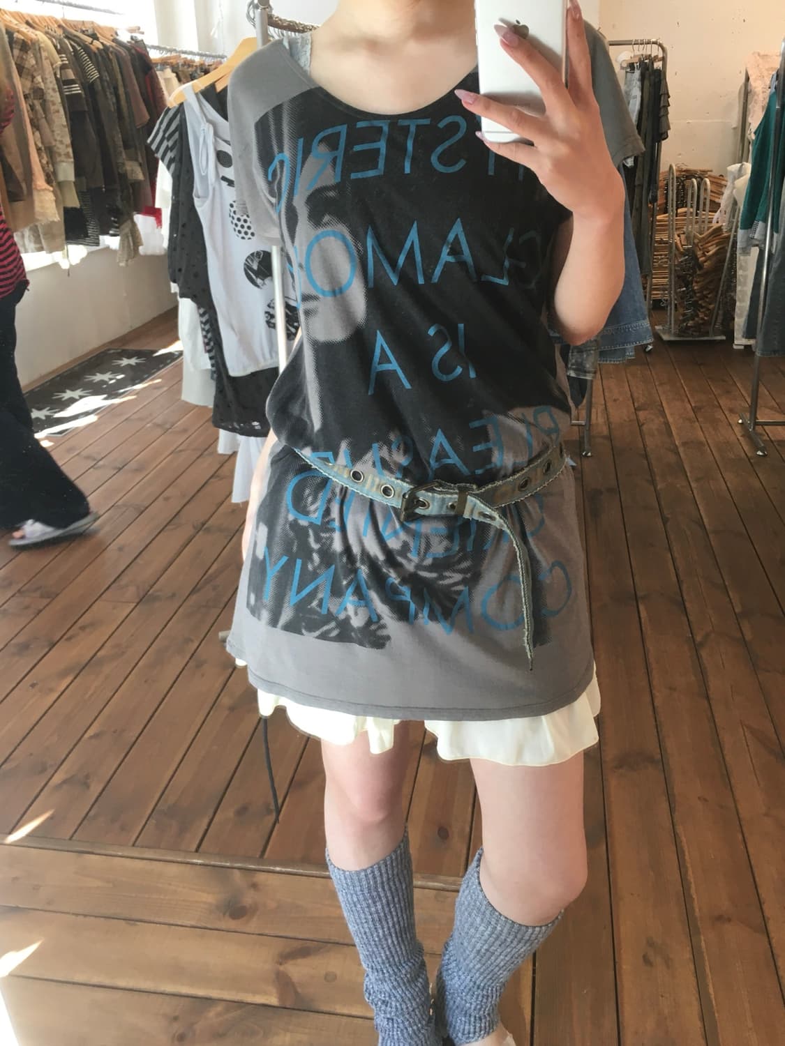 히스테릭글래머 카키 히스걸 반팔 상품이미지2