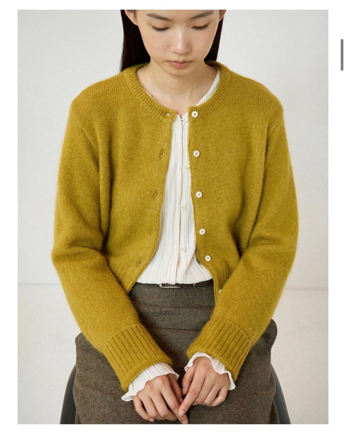 호와스 LIENA CARDIGAN (OLIVE) 상품이미지2