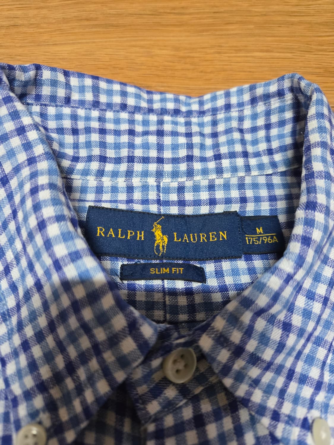 폴로 랄프로렌 남성 린넨 깅엄 체크 셔츠 상품이미지7