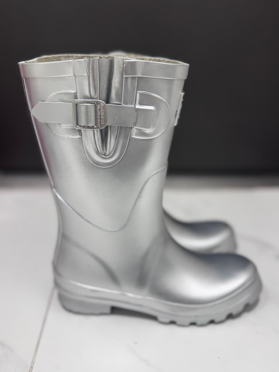 락피쉬 웨더웨어오리지널 숏 레인부츠 실버 상품이미지2