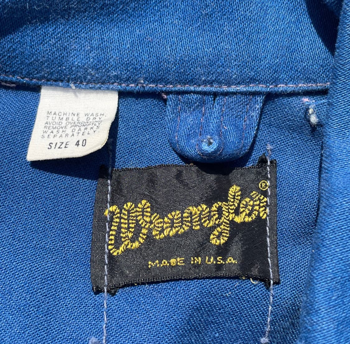 1970s Wrangler 랭글러 코튼 인디고 트러커 상품이미지4