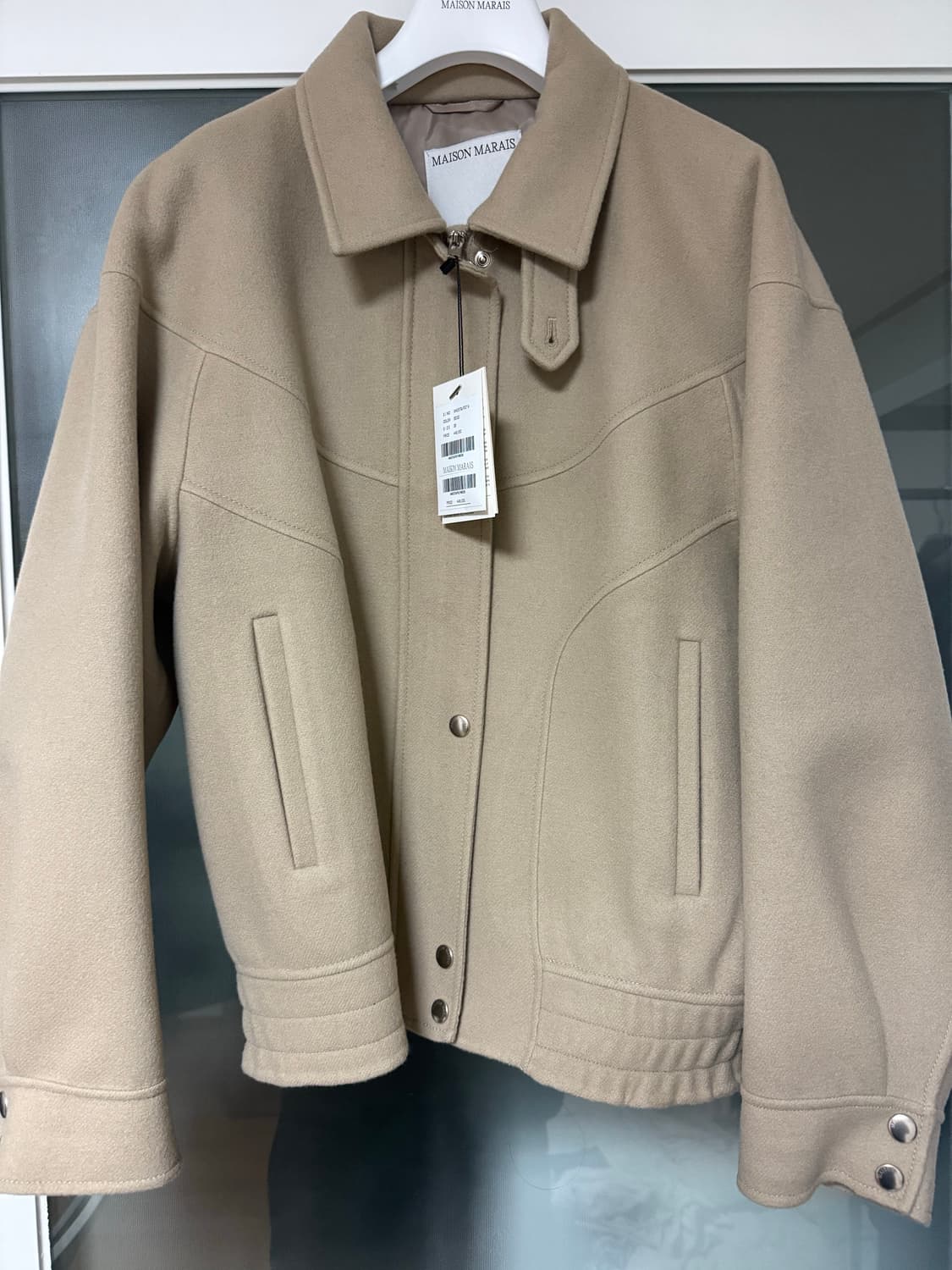 메종마레 핸드메이드 베이지 울 점퍼 (36사이즈) 상품이미지2